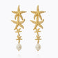 Falling sea star earrings