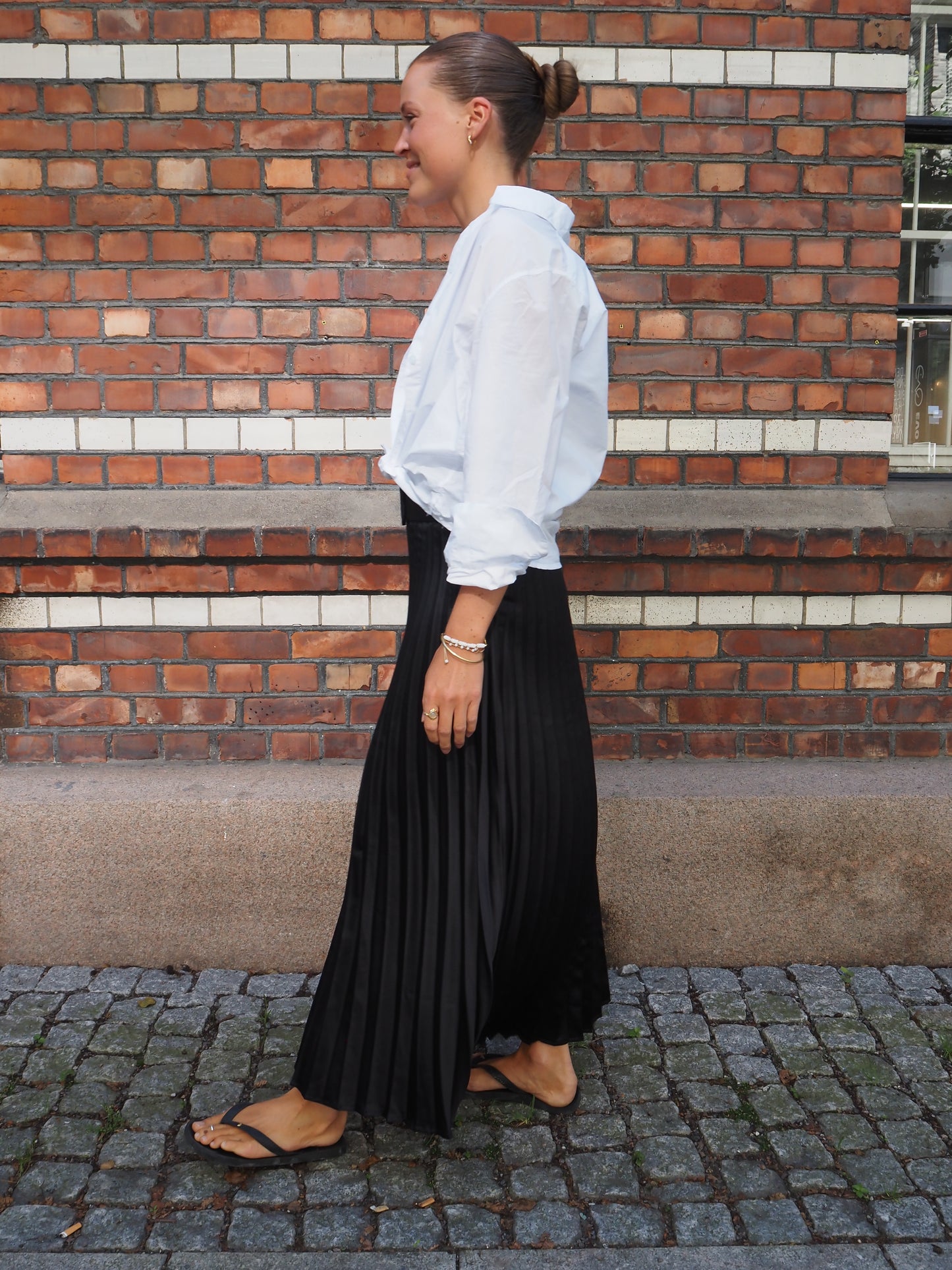 Plisse maxi skirt