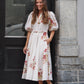 Linen button down dress