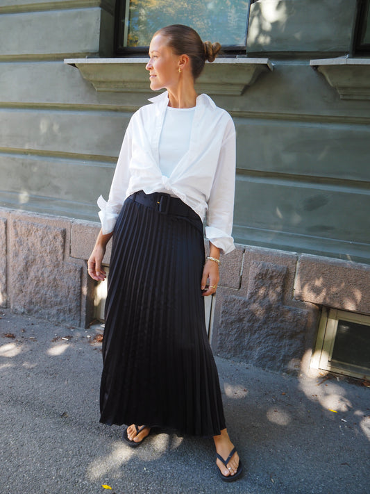 Plisse maxi skirt